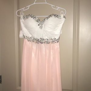 Bee darlin pink and white prom dress